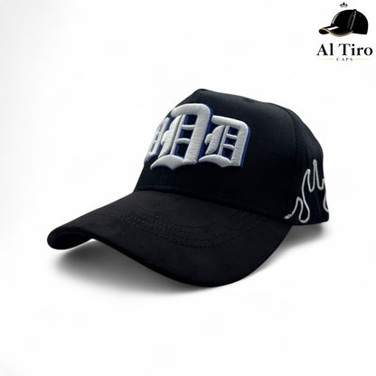 Dandy Hats – Triple D | Black / White Flames