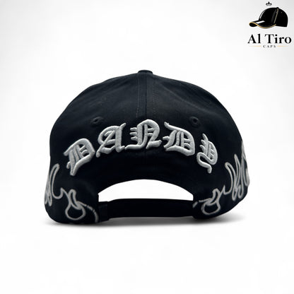 Dandy Hats – Triple D | Black / White Flames