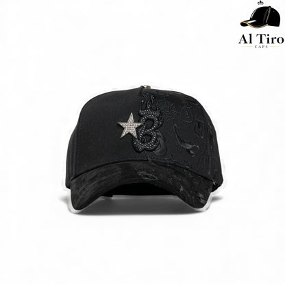 Gorra El Barbas Hats “B Star Graffiti” Negro