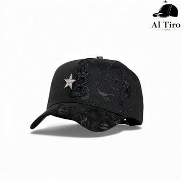 Gorra El Barbas Hats “B Star Graffiti” Negro